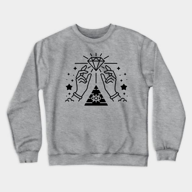 Myystic Diamond Pyramid Crewneck Sweatshirt by machmigo